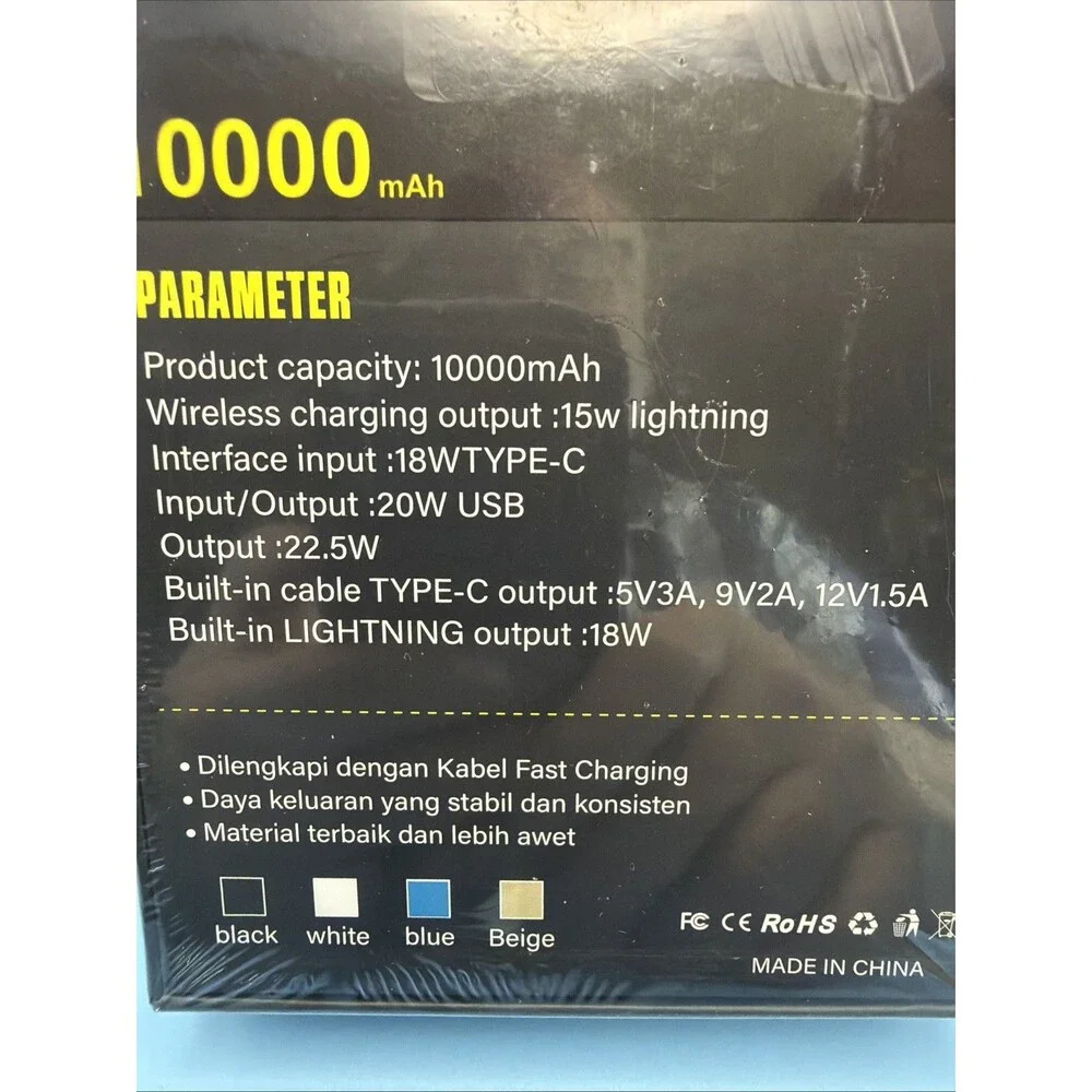Magnetic Wireless Power Bank Built-in Wires & Kickstand – 10m mAH 22.5W Fast Chg